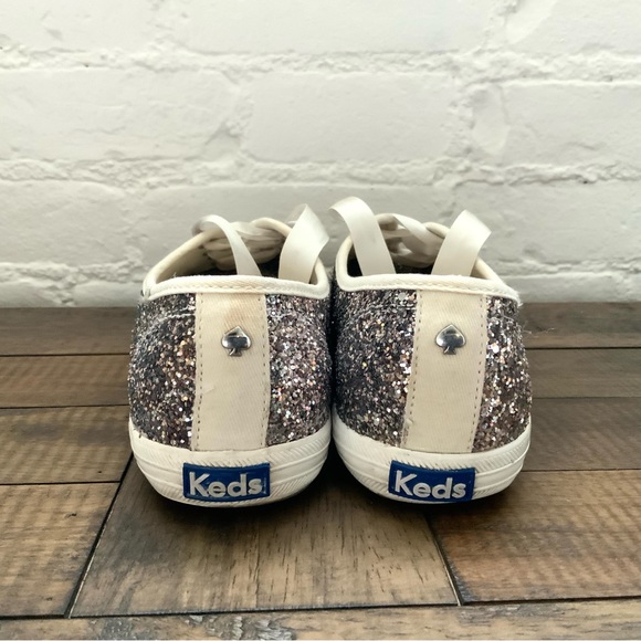Kate Spade Silver Glitter Sneakers - Picture 3 of 13